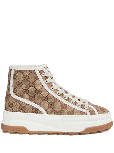 gucci gg canvas high top sneaker|Gucci sneakers diamond.